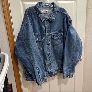 Wrangler Rugged Wear Men's Size 4XL Blue Denim Jean Jacket